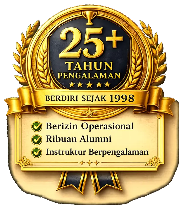 25+ tahun pengalaman LPPM EDUARDO sejak 1998, berizin operasional, ribuan alumni, instruktur berpengalaman